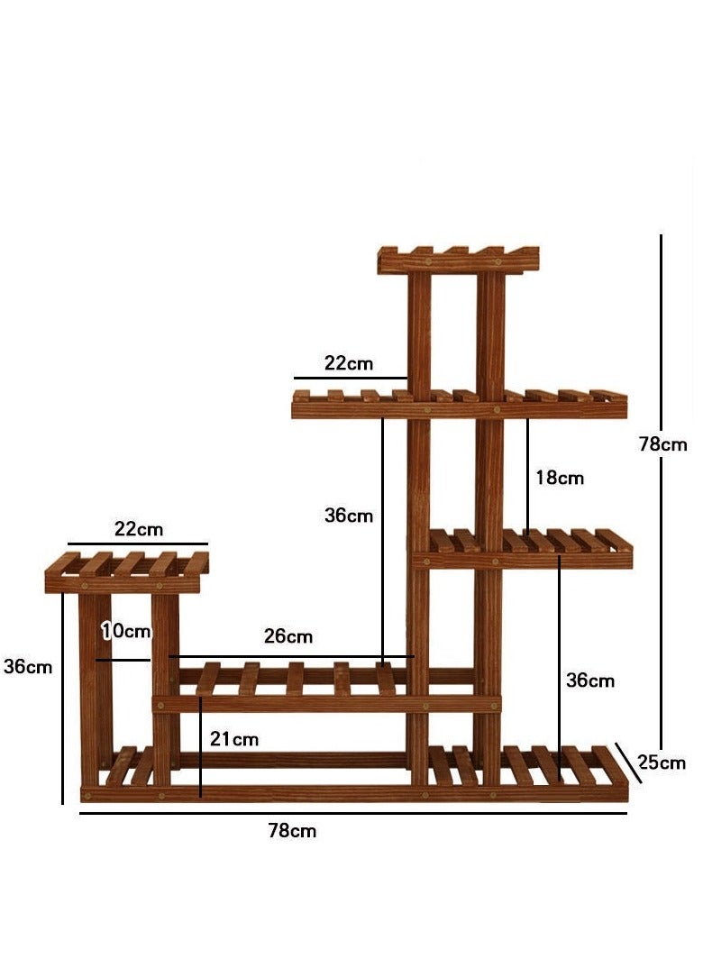 Generic flower stand Wooden plant stand Multilayer stand Wooden Shelf Rack Holder Planter Pots Shelves Display  - Image 3