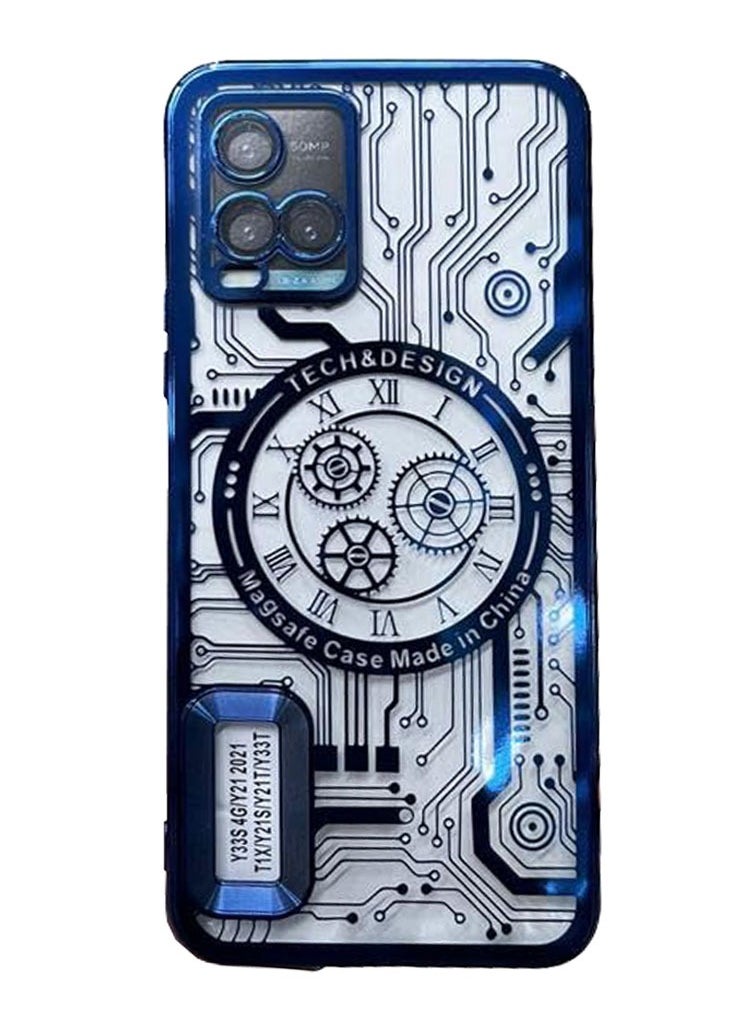 erorex - VIVO Y21 Clock Printed Clear Slim Soft Silicone Case - Image 1