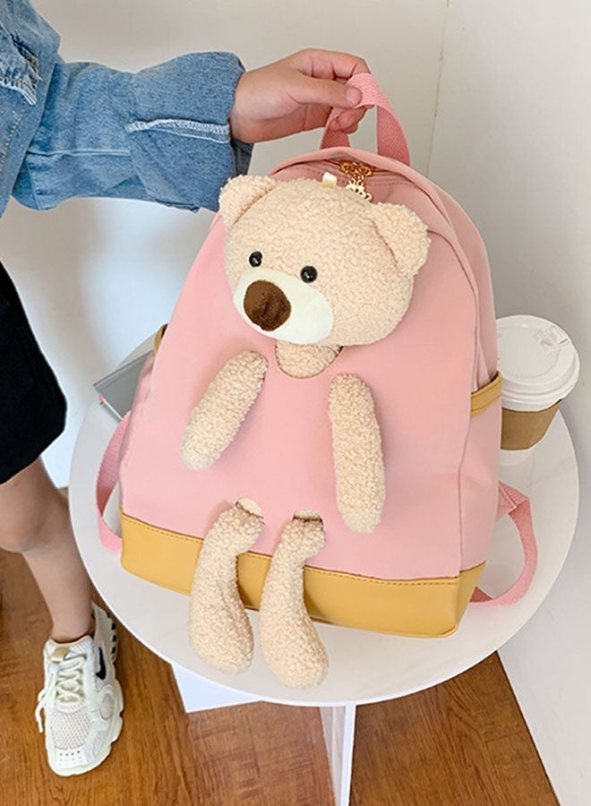 JCB CHIC حقيبة ظهر خفيفة الوزن ذات سعة كبيرة على شكل أرنب كرتوني لطيف، حقيبة مدرسية وحقيبة سفر  مع رسوم كرتونية ثلاثية الأبعاد، حقيبة كتف عملية للطالبات - Image 2