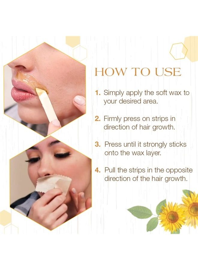 GiGi Small Natural Muslin Epilating Strips for Hair Waxing/Hair Removal, 100 Strips