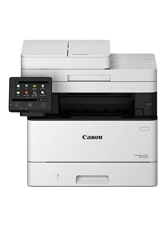 Canon Image Class MF453dw Monochrome All-In-One Wireless Laser Printer White - Image 1