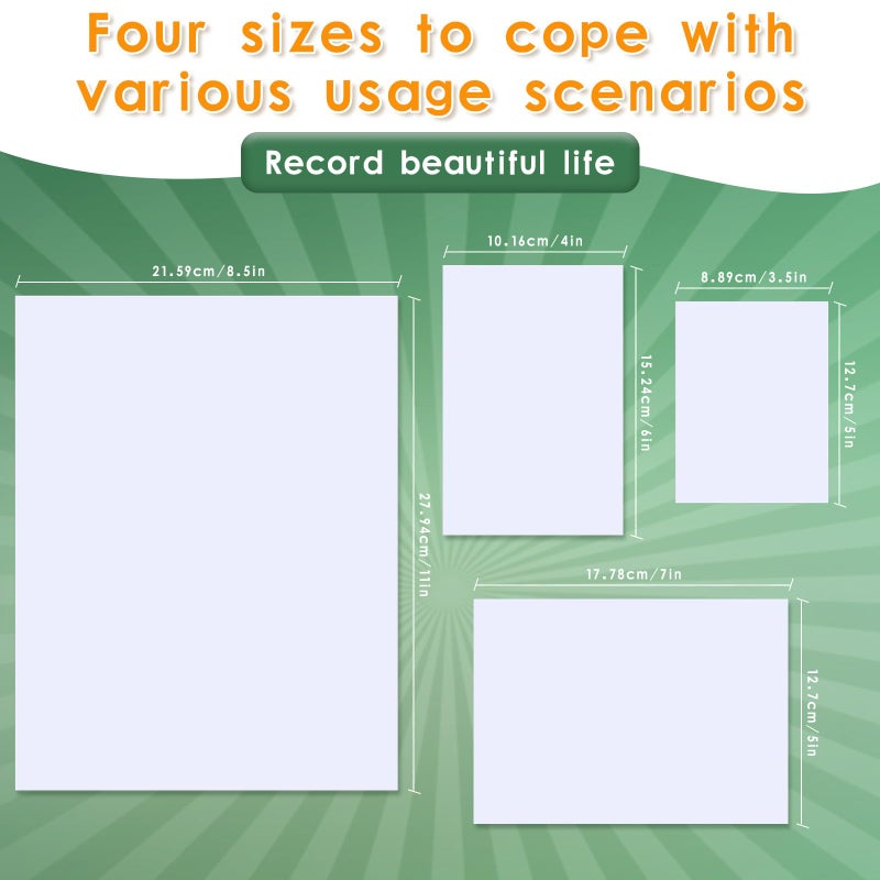 Lokunn 110 Sheets Photo Paper Glossy, Photo Paper 3.5 * 5, 4x6, 5x7, 8.5x11 inch, Suitable for Dye Inkjet Printers. Convenient for Home Use. Can Print Photos, Advertising Covers, Recipe Cards - Image 5