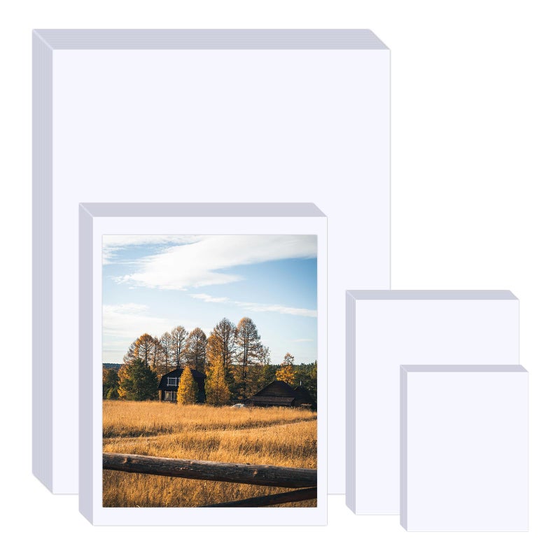 Lokunn 110 Sheets Photo Paper Glossy, Photo Paper 3.5 * 5, 4x6, 5x7, 8.5x11 inch, Suitable for Dye Inkjet Printers. Convenient for Home Use. Can Print Photos, Advertising Covers, Recipe Cards - Image 1