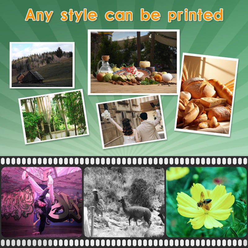 Lokunn 110 Sheets Photo Paper Glossy, Photo Paper 3.5 * 5, 4x6, 5x7, 8.5x11 inch, Suitable for Dye Inkjet Printers. Convenient for Home Use. Can Print Photos, Advertising Covers, Recipe Cards - Image 3