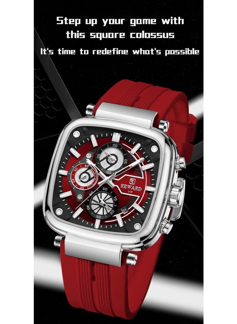 REWARD RD831509 RED REWARD WATCH 44MM SIZED CASE FUTURISTIC TECHNO 3D DIAL - Image 2