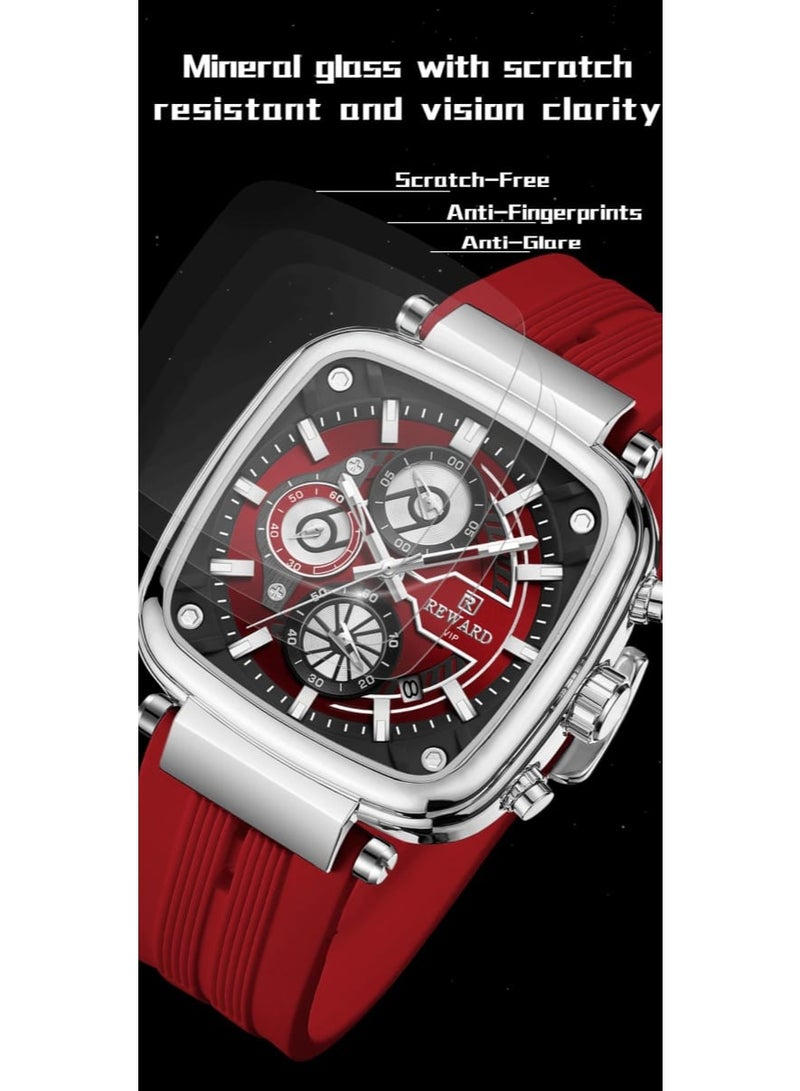 REWARD RD831509 RED REWARD WATCH 44MM SIZED CASE FUTURISTIC TECHNO 3D DIAL - Image 5