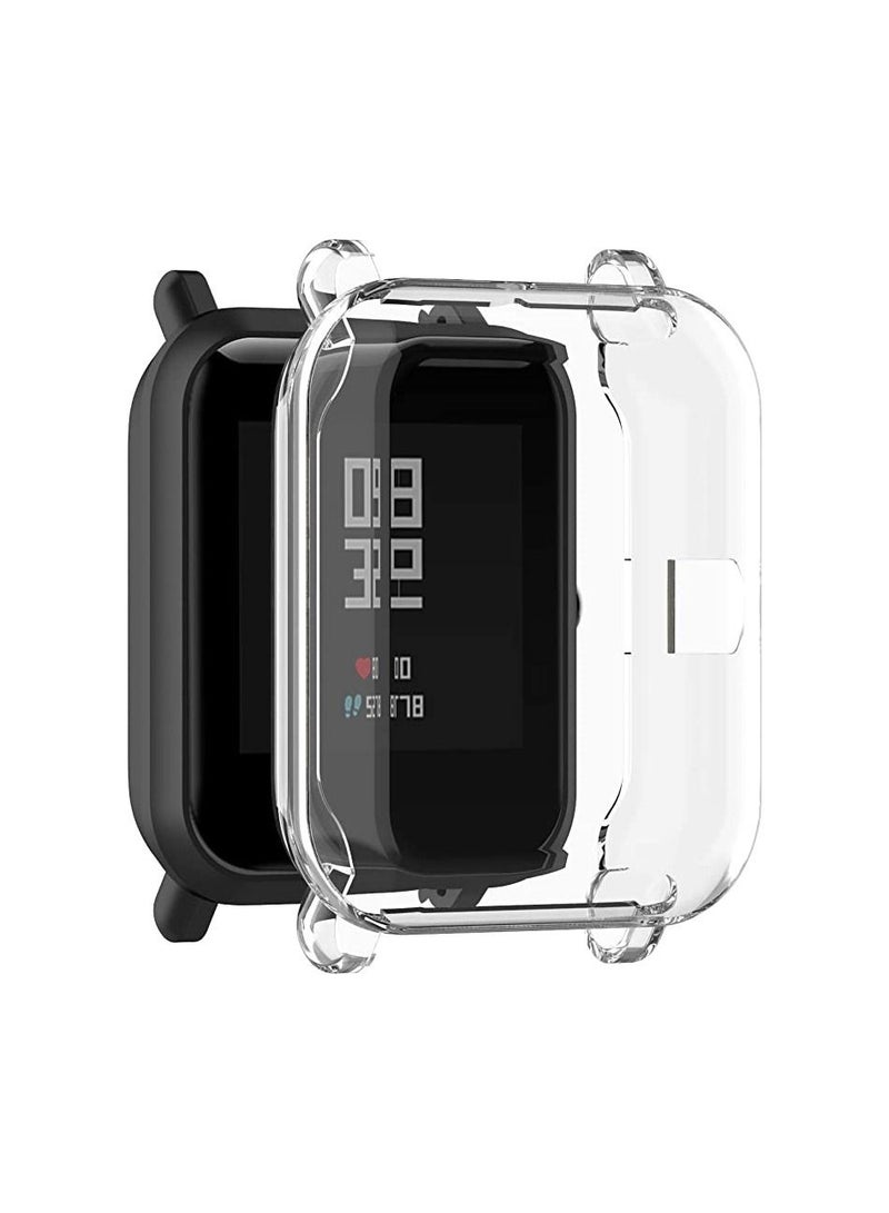 Screen Protector Case Compatible with Amazfit GTS 2 Mini/Bip U Pro Smartwatch Accessories TenCloud Covers Scratched Resistant Full Protective Cover for GTS 2 Mini (Clear) - Image 1