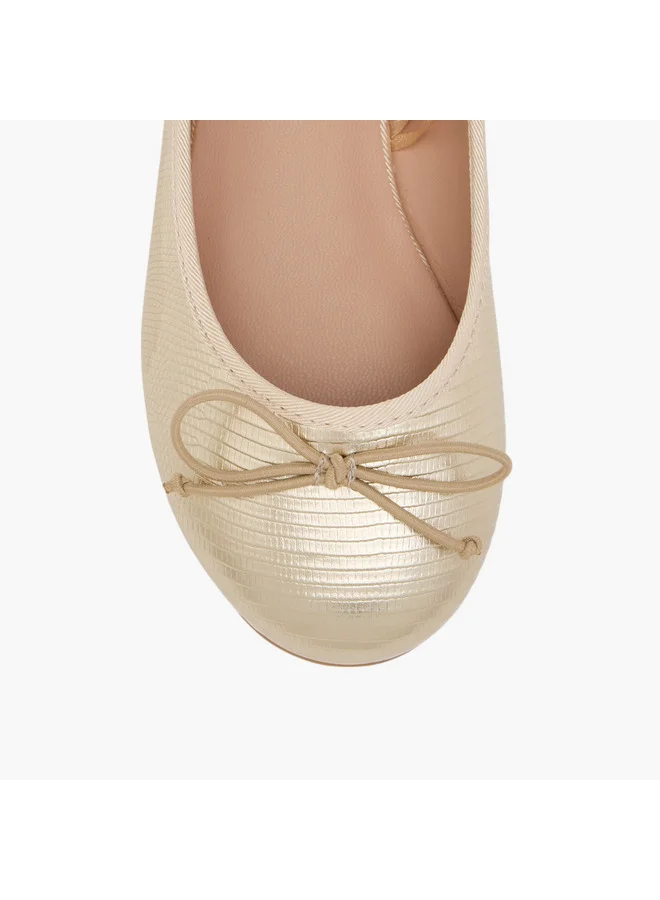 Little Missy Girls Bow Accent Slip-On Ballerina Shoes