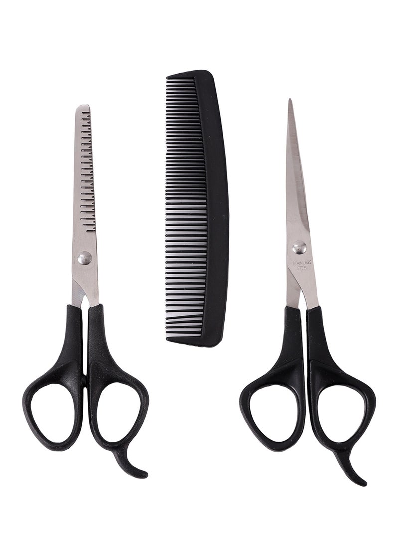 LAWAZIM scissor set 2 Piece scissor & 1 Piece comb | Professional hair cutting |Barber Hair Cutting Scissors Thinning Shears Sharp Blades Hairdresser Haircut For Women/Men/kids  - Image 1