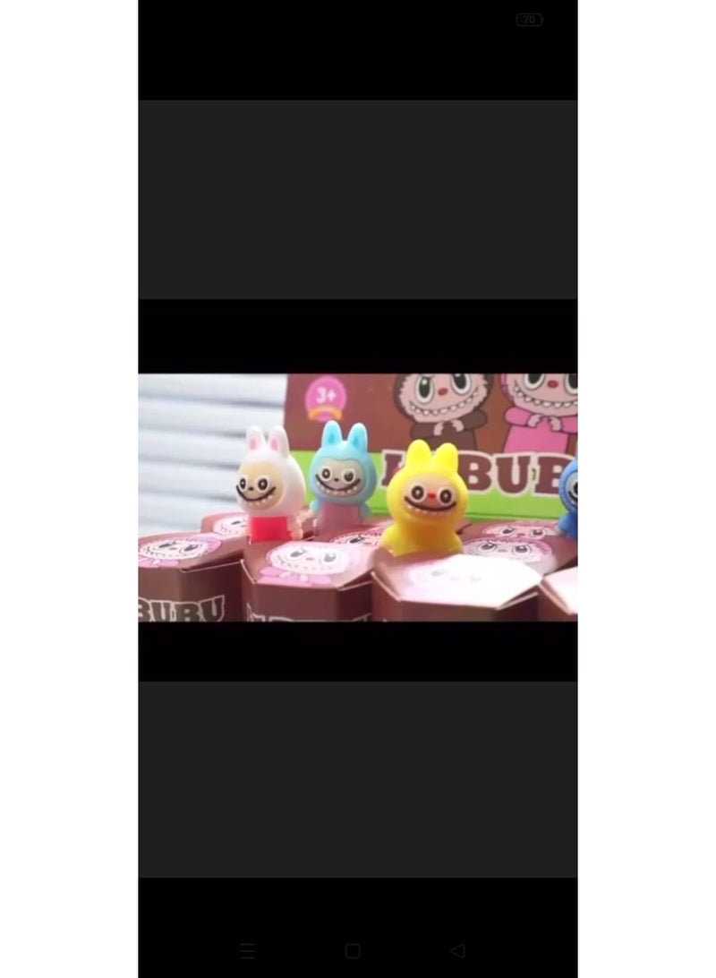 Labubu Hipsters Blind Box Set  Cute PVC Cartoon Figure Dolls, Attachable Phone Stickers, Mystery Collectible Toys for Car & Desktop Decoration, Removable Adhesive, Trendy Mini Figurines, Surprise Gift for Fans - Image 3