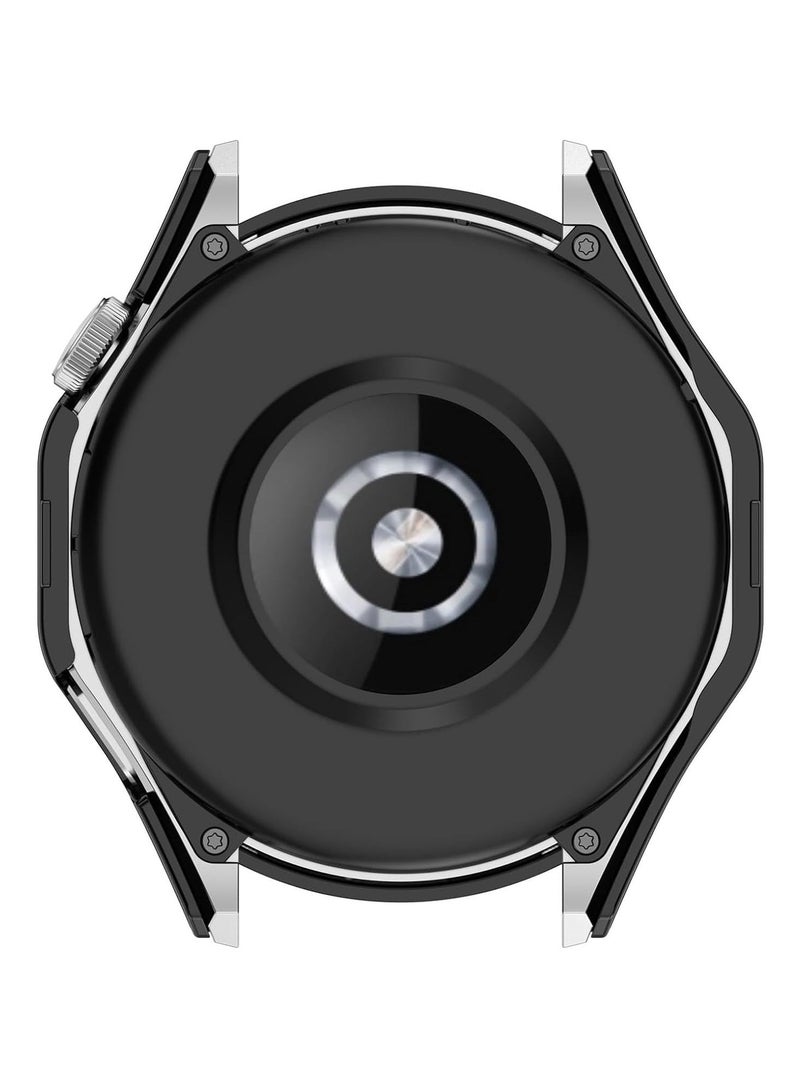 Protective Case for HUAWEI WATCH GT 4 46mm All-around Anti Scratch Shockproof Hard PC Full Cover Tempered Glass Case Compatible with Huawei Watch GT4 46mm,Black  - Image 4