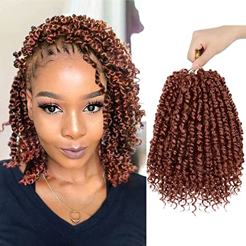 Bileaf Pretwisted Passion Twist Crochet Hair 10 Inch 8 Packs Crochet Passion Twists Pre Looped Short Passion Twist Hair Crochet Braids Bohemian Crochet Hair 350 - Image 1