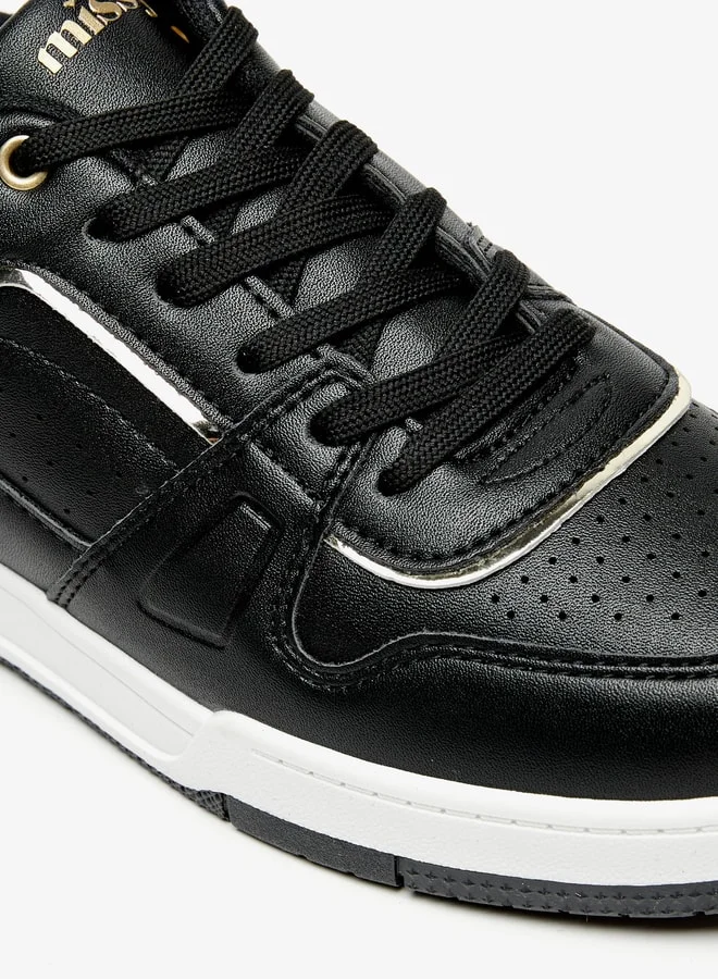 MISSY Women's Textured Sneakers with Lace-Up Closure
