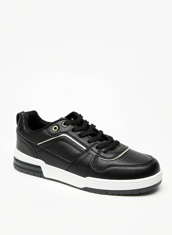 MISSY Women's Textured Sneakers with Lace-Up Closure