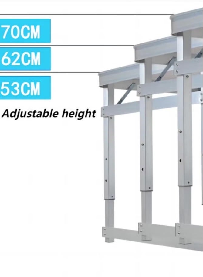 TNGames 1.8m Extra-Long Folding Banquet Table + 2 Chairs Set – Waterproof Portable Dining Table / Picnic Table / Camping Table  - Image 3