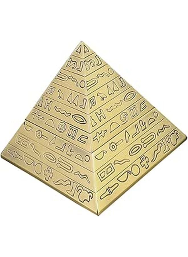 European Style Pyramid Ashtray with Retro Lid Smokeless Decorative Home Office - Image 1
