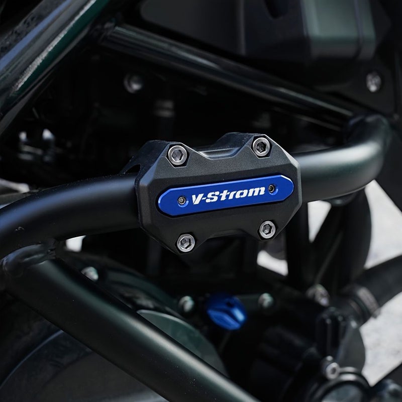 Blue Crash Bars For Suzuki Vstrom 650 1000 1050 XT DL800 - Image 3