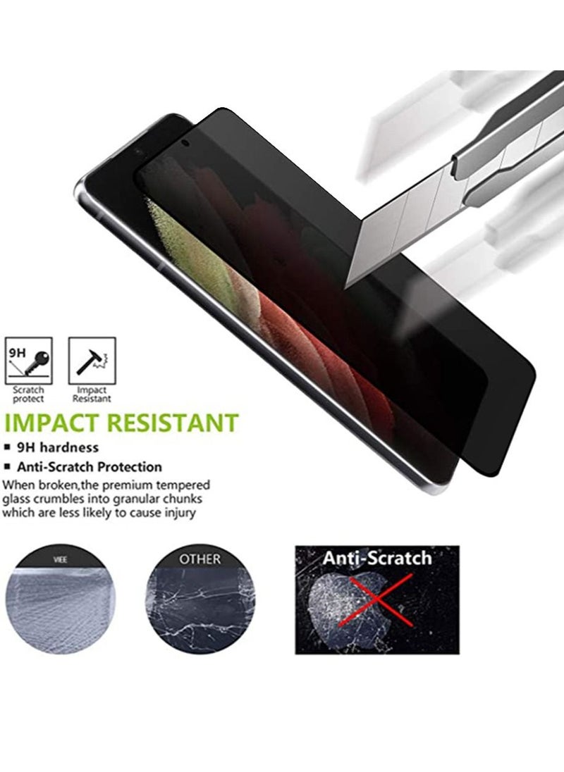 Generic - 2PC Samsung Galaxy M53 / M54 Privacy Screen Protector Tempered Glass Protection [Anti-Glare][HD Full Cover][Easy Installation][Anti-scratch][9H Hardness] Slim Anti-Spy Film Phone Accessories - Image 1