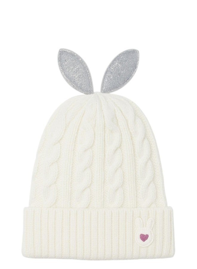 FAMWRAPZ Soft Woolen Cap for Baby Boys & Girls | Warm Winter Cap for 6 to 12 Months Babies | Stylish Knitted Cap for Infants White - Image 1