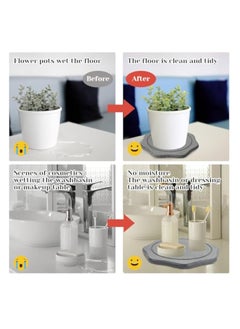 KASTWAVE 2 PCS Plant Saucers, 8 Inch Diatomaceous Earth Plant Trays, Plant Coasters, Super Absorbent Plant Trays, Drying Tray Plates, Cork Mats for Plant for Pots Stone, Keep Counters and Floors Clean and Dry  - Image 3