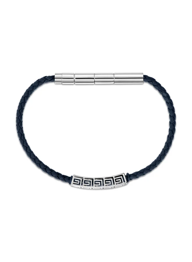 Guy Laroche  Thibault Silver and Black Bracelet for Men for Men | Best Price UAE