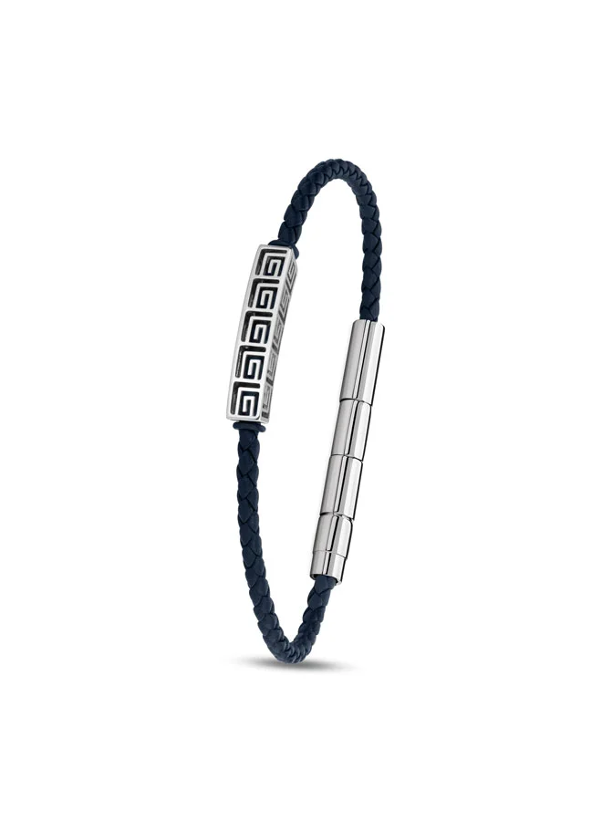 Guy Laroche  Thibault Silver and Black Bracelet for Men for Men | Best Price UAE