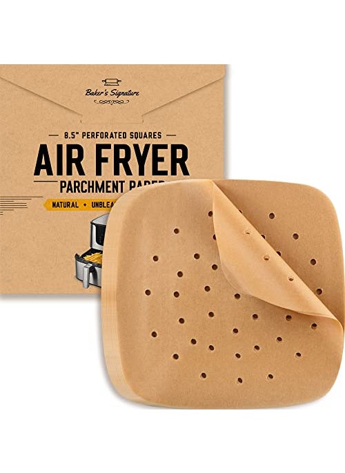 Baker's Signature Bamboo Steamer Liner 85 Air Fryer Parchment Paper Liners Sheets  220pcs Unbleached Bamboo Steamer Basket Liners  Easy Cleanup Will Not Burn or Curl NonToxic  Volume Pack by Bakers Signature 