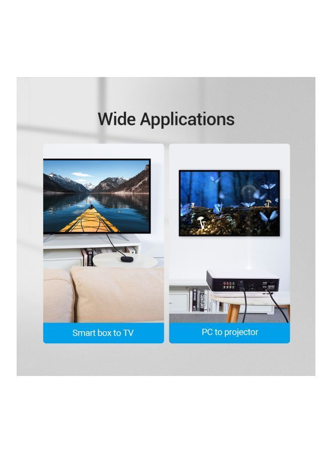 NIBEMINENT HDMI 2.1 Cable 1meter Black/Gold  - Image 4