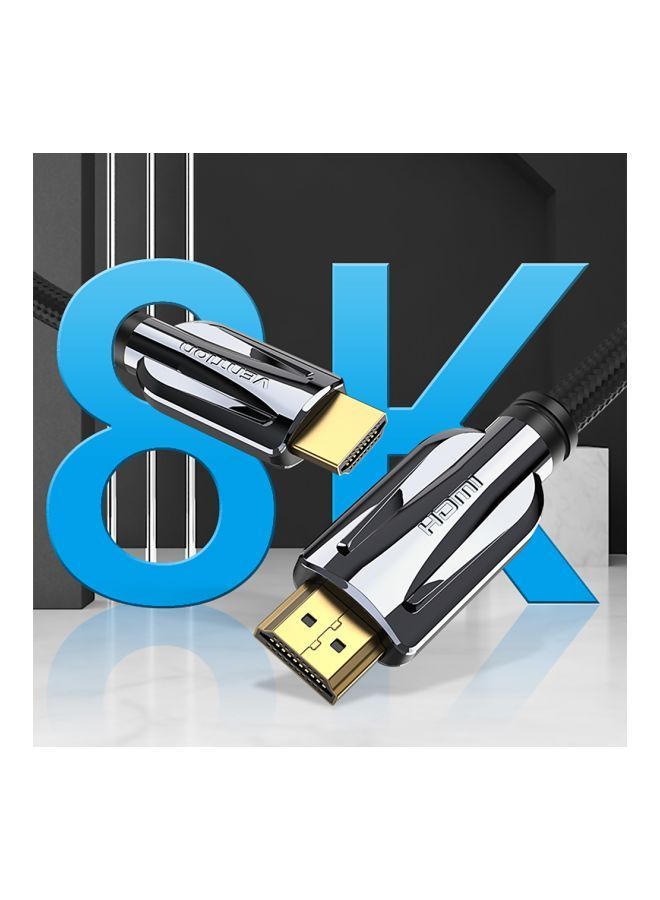 NIBEMINENT HDMI 2.1 Cable 1meter Black/Gold  - Image 3