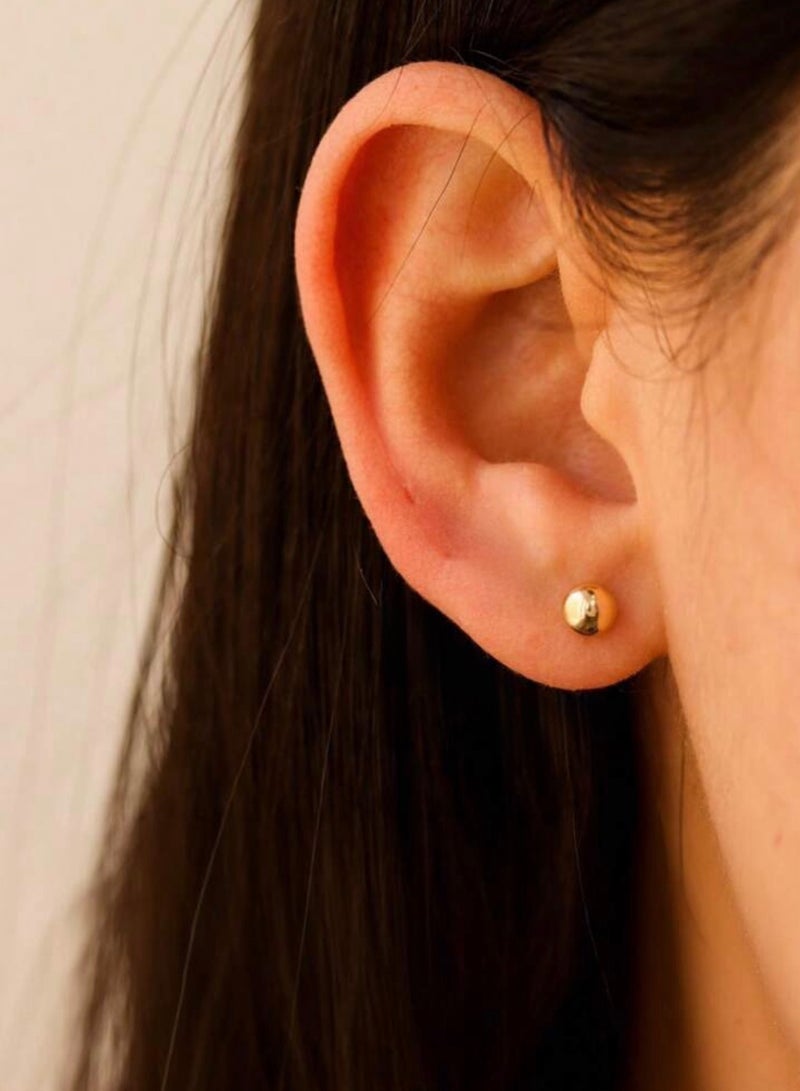 Dangle Charms Elegant Stainless Steel Gold Plated Earrings For Women Small Size - Image 1