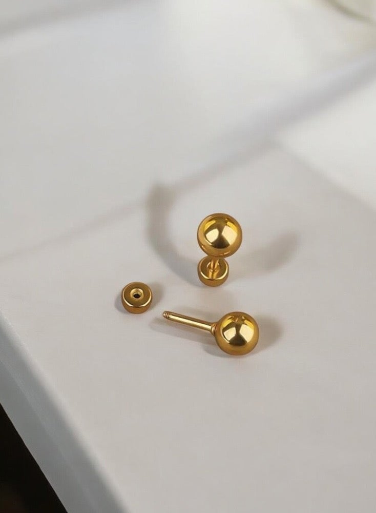 Dangle Charms Elegant Stainless Steel Gold Plated Earrings For Women Small Size - Image 3