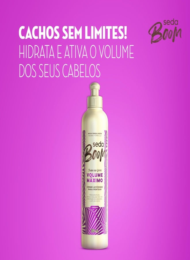 Seda - Linha Boom - Creme para Pentear Volume Maximo 350 Ml - (Boom Collection - Maximum Volume Combing Cream 11.83 Fl Oz) - Image 4