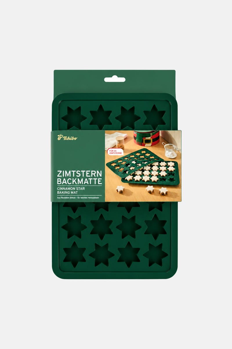 Tchibo Cinnamon Star Baking Mat, Green - Image 1
