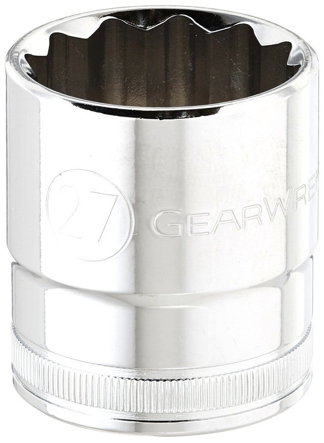 GEARWRENCH 1/2" Drive 12 Point Standard Metric Socket 27mm - 80812 - Image 1