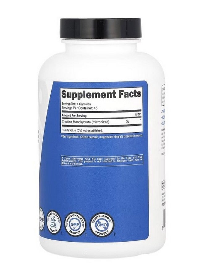 Nutricost Performance Creatine Monohydrate 3000 Mg  180 Capsules 750 Mg Per Capsule - Image 2