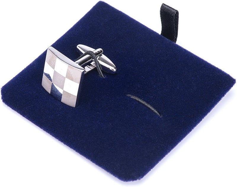 Giftop Small Dark Classic Velvet Cufflink Box Case - Image 5
