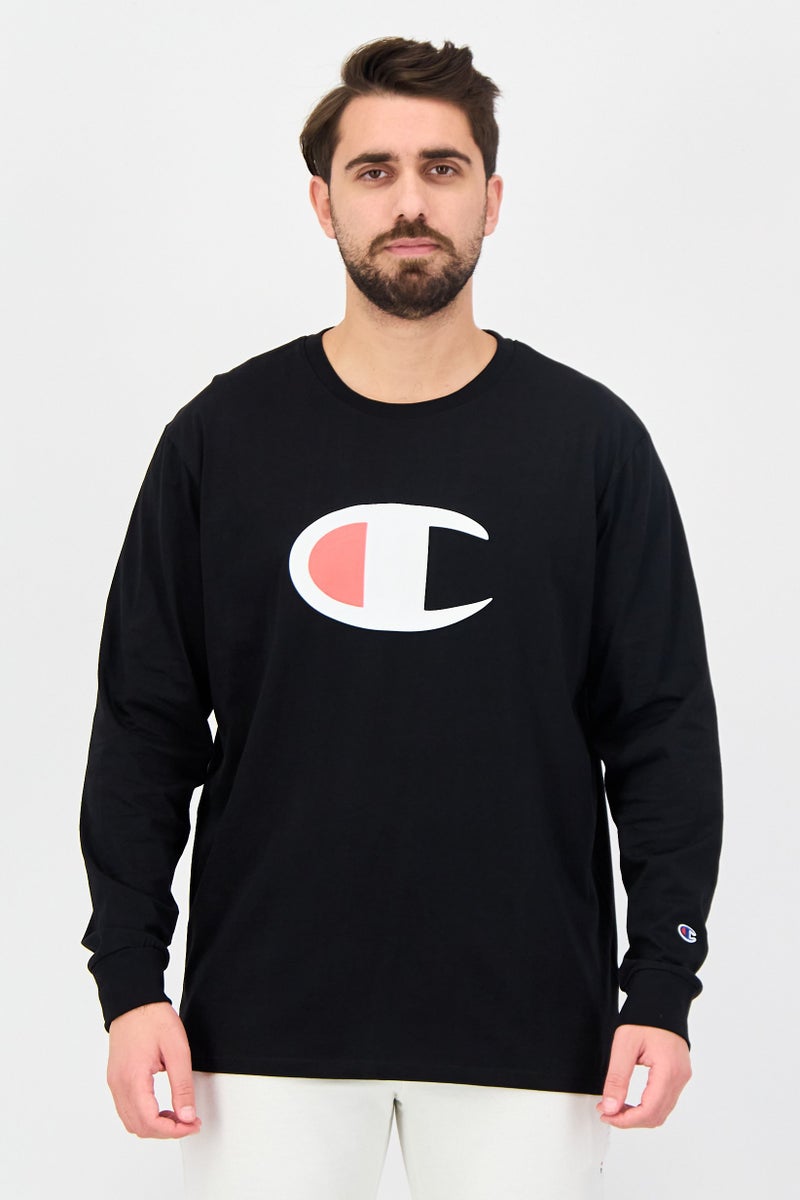 Champion Men Sportswear Fit Long Sleeve Classics Outdoor T-Shirt, Black - Image 1