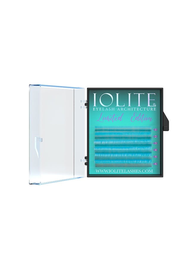 IOLITE Colored Classic Lashes Eyelashes Ombre Flurescent Light Blue C Curl 7T Mix1