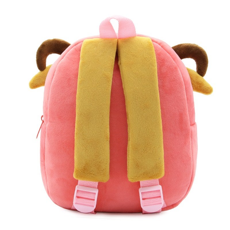 Plush Kids Backpack, Sheep Animal Design, Soft Lightweight School Bag for Toddlers and Preschool Kids - Image 5