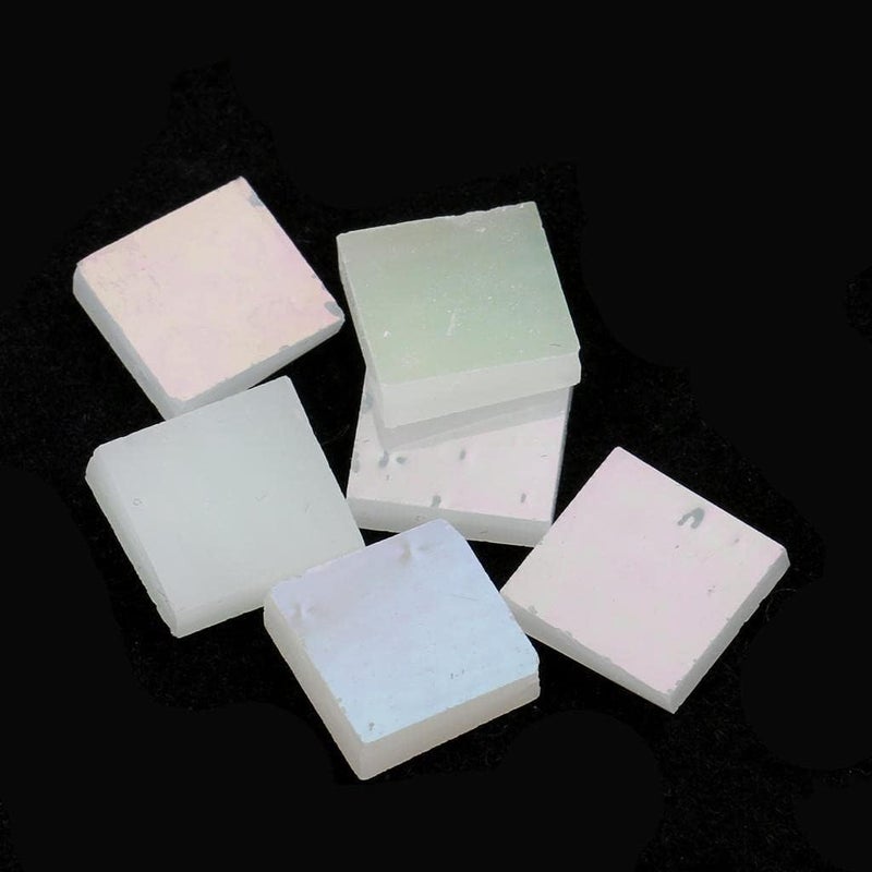 klarako 250pcs Vitreous Glass Mosaic Tiles Pieces For Arts DIY Craft 10x10mm Many Color klarakoBright white - Image 3