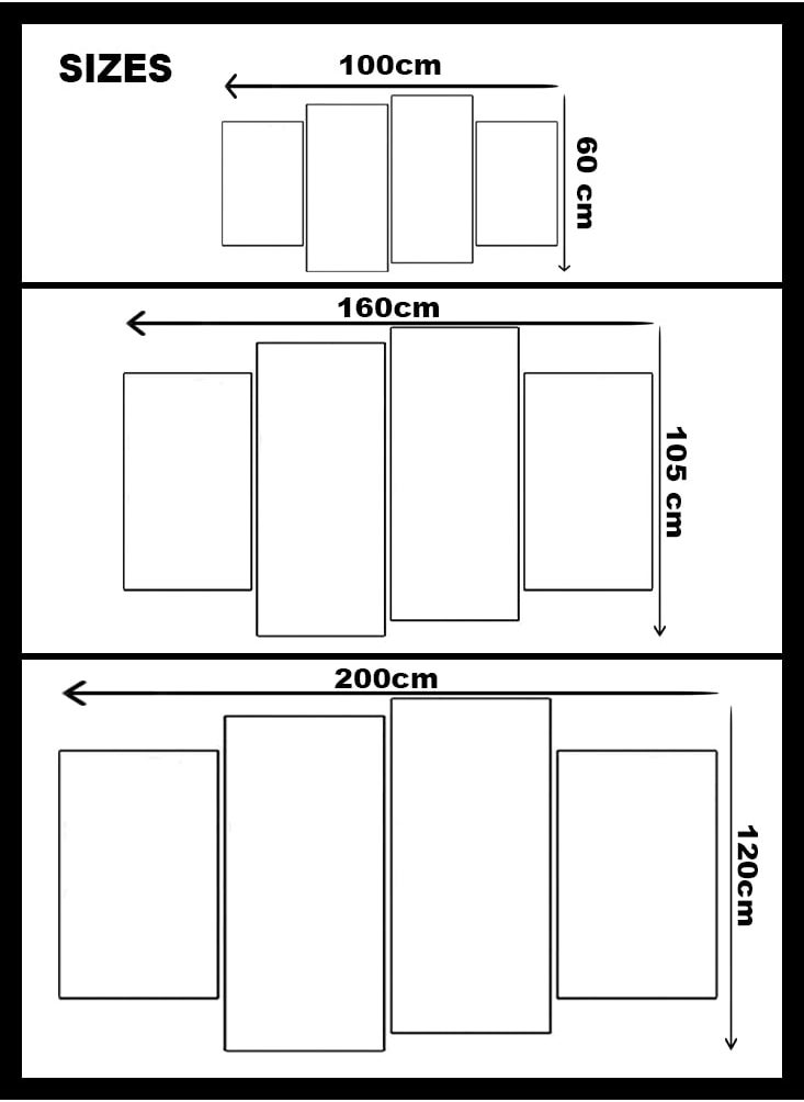 Generic - Wall painting, artistic drawing, Leaning Tower of Pisa - Eiffel Tower - Big Ben - 24603 - divided into four pieces - Image 1