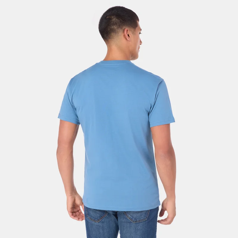 فانز تيشيرت رجالي بشعار على الصدر