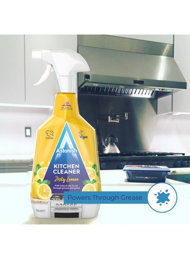 Astonish Kitchen Cleaner - Blended With Natural Oils - Tough on Dirt & Grime - Deep & Effective Cleaning - Easy to Use - Eco Friendly - Vegan - Cruelty Free - Zesty Lemon Fragrance - 750ML - Image 4