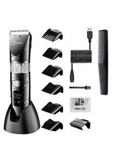 Hatteker Hatteker Cordless Hair Trimmer Pro Hair Clippers Beard Trimmer for Men Haircut Kit Cordless USB Rechargeable Waterproof 