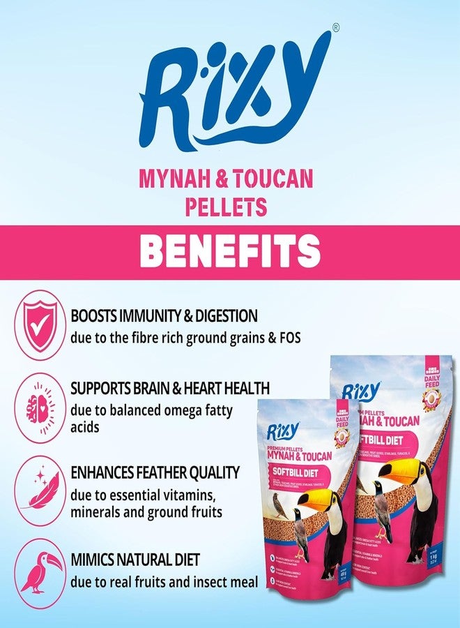 Aqualyf Pets Premium Mynah Bird Food | Softbill Bird Food for Hill Mynah & Talking Birds | Nutritious Exotic Bird Feed | Balanced Diet for Mynah, Starling & Softbill Birds | Healthy Bird Pellets - Image 4