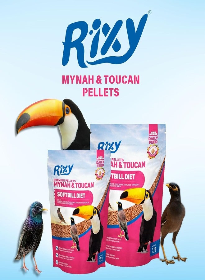 Aqualyf Pets Premium Mynah Bird Food | Softbill Bird Food for Hill Mynah & Talking Birds | Nutritious Exotic Bird Feed | Balanced Diet for Mynah, Starling & Softbill Birds | Healthy Bird Pellets - Image 2