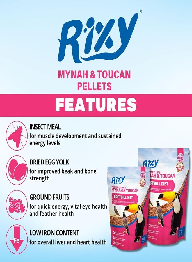 Aqualyf Pets Premium Mynah Bird Food | Softbill Bird Food for Hill Mynah & Talking Birds | Nutritious Exotic Bird Feed | Balanced Diet for Mynah, Starling & Softbill Birds | Healthy Bird Pellets - Image 3