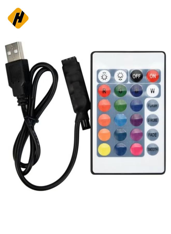 Voberry LED Strip Light With Remote Control And Cable Multicolour 2meter - Image 3