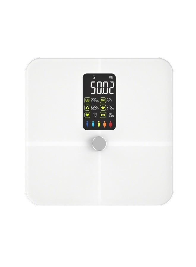 Generic Smart Digital Body Weight Scale with App Connectivity | VA Display | BMI & Body Fat Analyzer | Tempered Glass | Multi-User Support  - Image 1