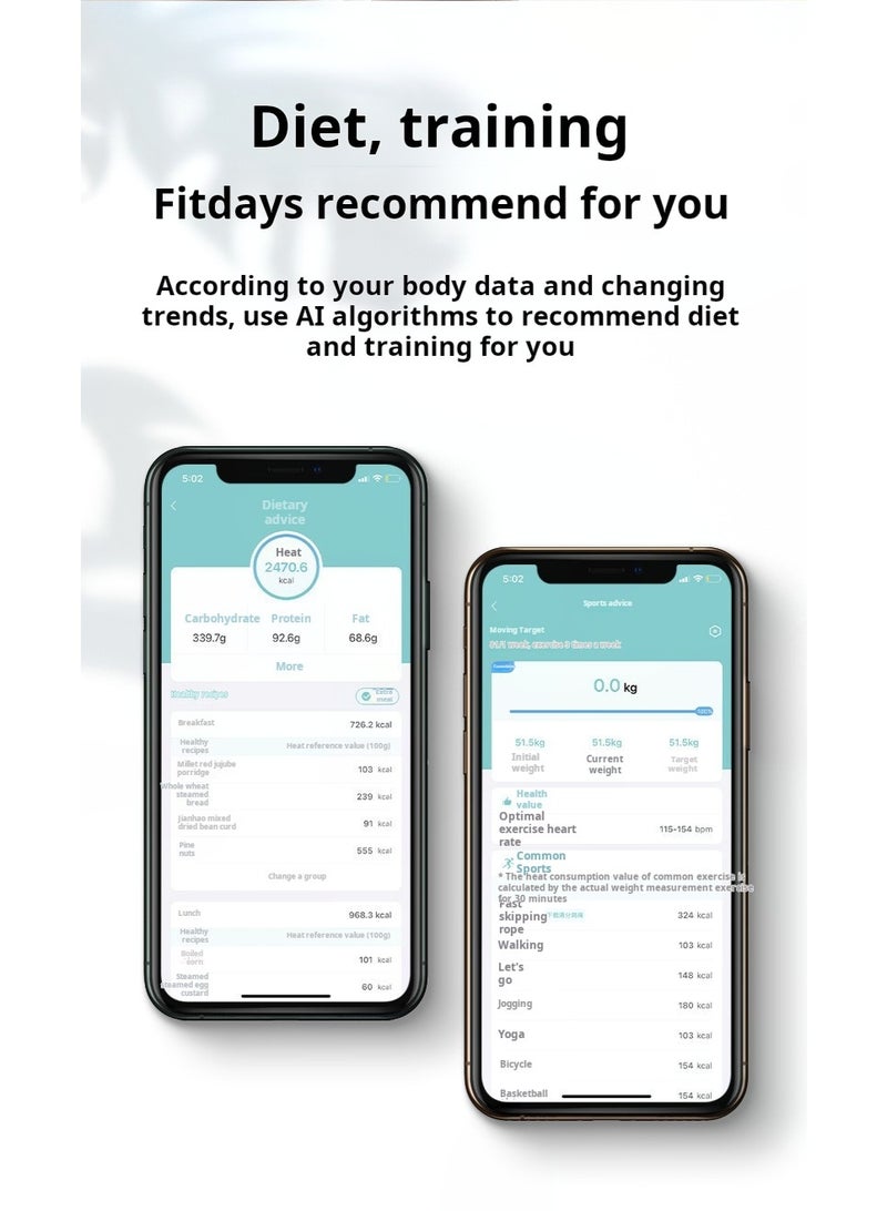 Generic Smart Digital Body Weight Scale with App Connectivity | VA Display | BMI & Body Fat Analyzer | Tempered Glass | Multi-User Support  - Image 5
